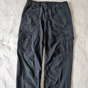 American Eagle Grey Dark Wash Cargo Pants